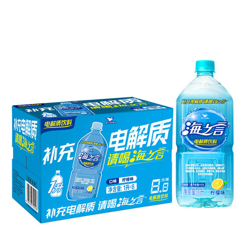 统一海之言柠檬电解质饮料1L*8瓶整箱大瓶装