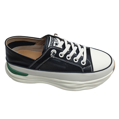 透气小白鞋女厚底溶胶底休闲板鞋