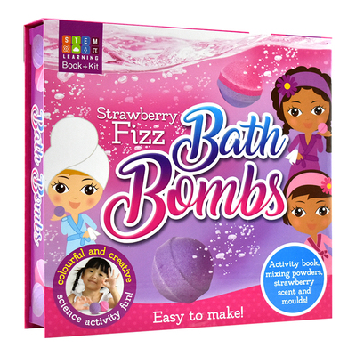 Strawberry Fizz Bath Bombs 草莓味气泡弹泡澡球 儿童科学实验套盒 STEM科学  英文原版进口儿童图书