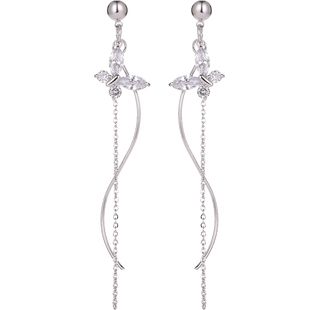 超仙蝴蝶流苏耳夹女气质韩国个性长款无耳显脸瘦的耳坠高级感耳环