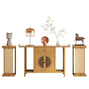 新中式实木供桌香案玄关桌家用端景玄关台长条桌供台神龛案台神台