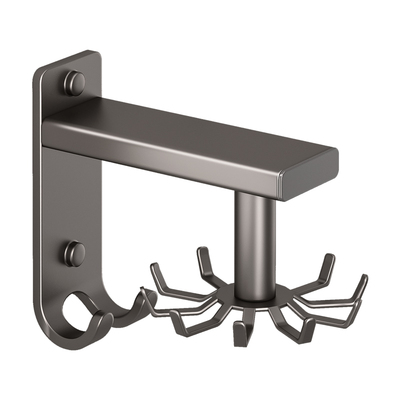 太空铝免打孔旋转挂钩锅铲置物架