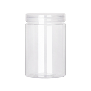 咖啡盖食品级塑料罐子食品罐pet广口瓶透明圆形坚果花茶叶包装桶