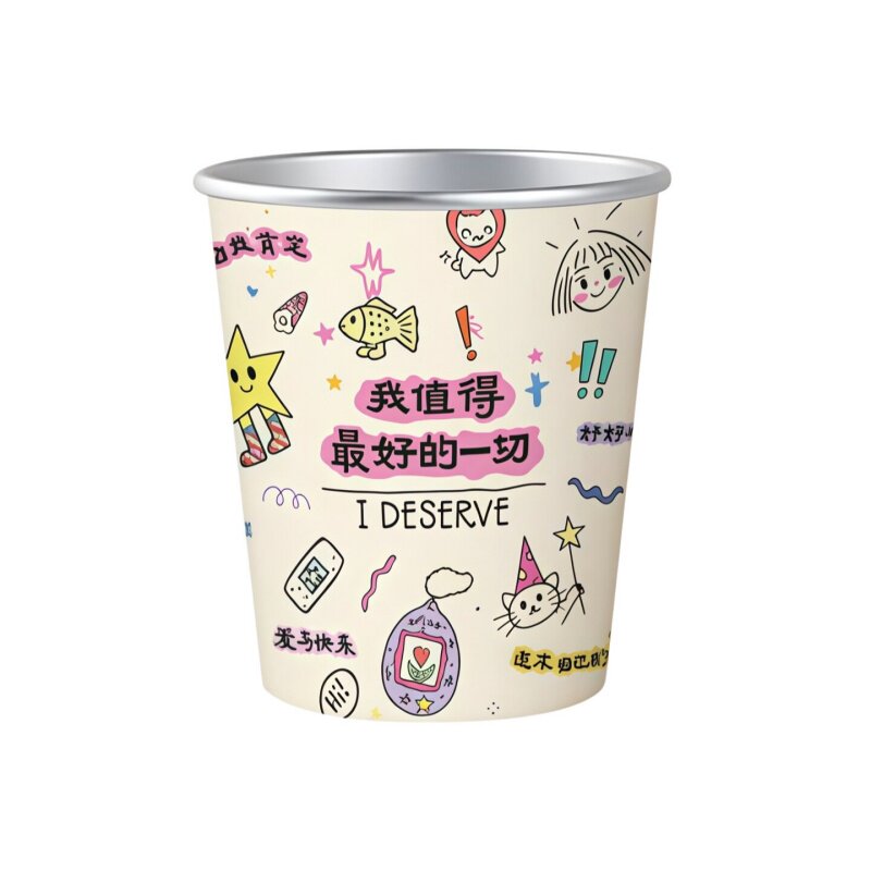 可爱银箔防漏一次性纸杯