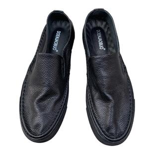 2025夏季透气真皮乐福鞋男软面皮宽脚鞋一脚蹬休闲男鞋懒人鞋板鞋