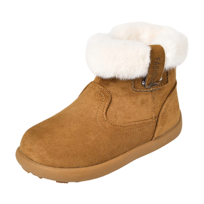 女童加绒短靴保暖雪地靴防滑棉鞋