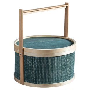 竹编手提篮子零食糕点粽子水果杨梅特产送礼喜事中秋端午包装礼盒