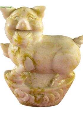 中式风摆件商铺办公室元宝猪