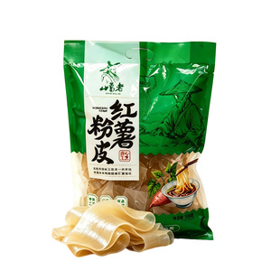 安徽农家土特产纯红薯粉皮干货手工宽地瓜粉皮凉拌无胶无明矾