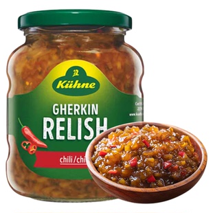 厚皮橙同款德国进口冠利黄芥末酸黄瓜青瓜酱青瓜蓉低汉堡脂Kuhne