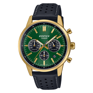 卡西欧2025新款男款EDIFICE复古休闲商务防水指针三眼手表EFR-575