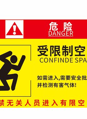 警示标识牌受限空间指示牌