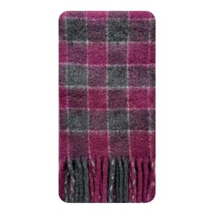 春山纺织｜莓果方格子围巾冬季氛围含羊毛百搭哈尔滨防寒礼赠围脖