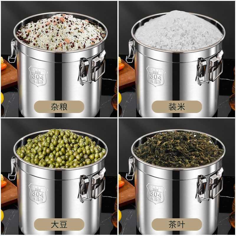 304密封桶特厚不锈钢油罐防虫米缸桶米桶米家用桶汤防潮桶储面粉
