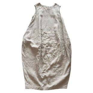 亚麻炸街独特漂亮连衣裙遮肚子显瘦轻奢高级感2025巨好看的裙子女