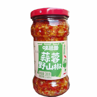 味芭蕾蒜蓉野山椒280克湖南特产地道湘味开盖即食拌饭辣椒酱