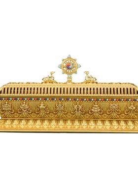 藏式薰香炉供奉纯铜佛堂桌面摆件