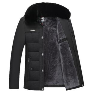 冬季中老年棉衣男士加绒加厚款中年棉服老年人棉袄爸爸秋冬装外套