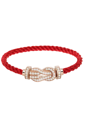 【圣诞礼物】马蹄扣红绳手链女手工编织手绳本命年转运情侣手镯男