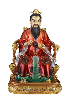 纯铜彩绘莽仙太爷莽仙太奶神像