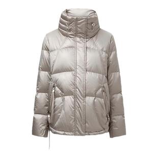 【秒杀】sdeer圣迪奥女装时尚立领抽绳亮面宽松羽绒服S22483102