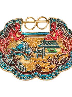 香香古法金八宝罗盘吊坠