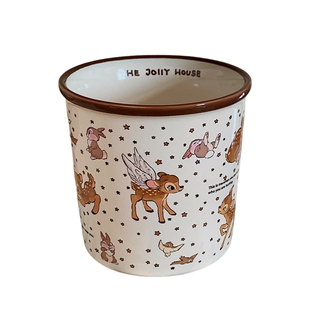 牛奶杯打成牛马杯..可爱小鹿杯子高颜值办公室喝水杯陶瓷杯咖啡杯