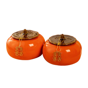 婚房布置事事如意柿子桌面摆件礼品结婚用品大全订婚装饰摆台卧室