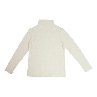 Punkhoo 镂空蕾丝软糯打底衫半高领女秋冬洋气温柔风叠穿长袖内搭