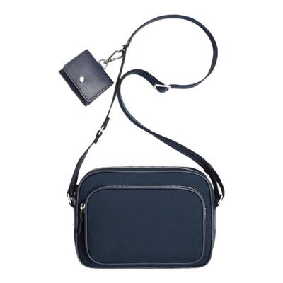 黑色软质尼龙小方包　