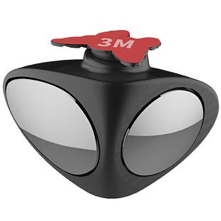 汽车前后轮盲区镜360度车用多功能盲点流氓倒车辅助后视镜小圆镜