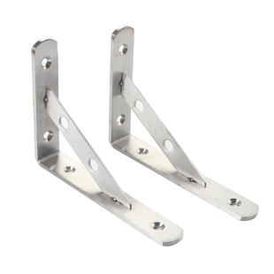 304实心不锈钢三角支架 木板托架置物搁板支架 挂壁书架九比架