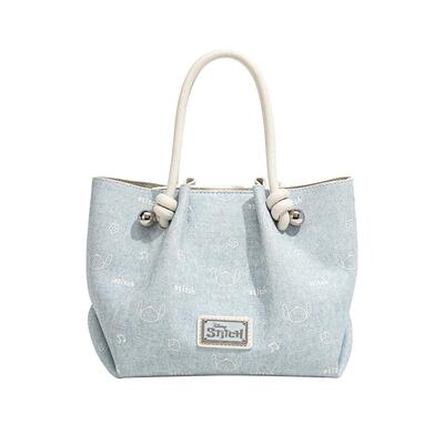 迪士尼史迪仔软皮手提斜挎单肩包