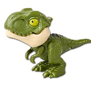 侏罗纪爆款咬手指恐龙玩具男孩迷你霸王龙三角龙儿童仿真模型摆件