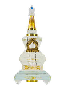 水晶菩提舍利塔寺庙供奉供佛塔
