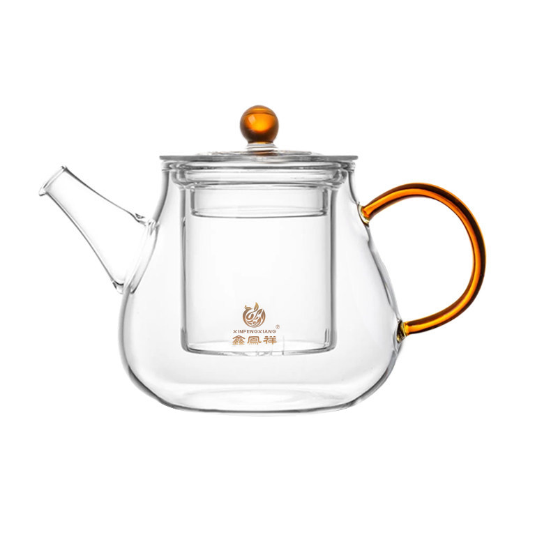 鑫凤祥玲珑泡茶壶耐热玻璃泡茶壶玻璃内胆过滤花茶壶煮茶壶高颜值