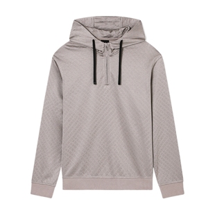 ARMANI EXCHANGE/阿玛尼冬新款男新年连帽半拉链套头运动印花卫衣