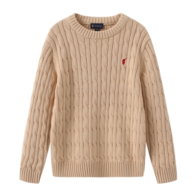 经典款绞花男童女童毛衣外套