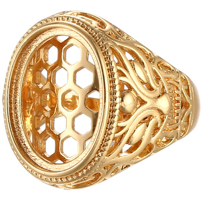 致闺蜜男女霸气复古戒指空托