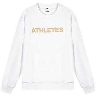 安踏运动卫衣男官网2026新款秋冬季圆领套头t恤潮流宽松内搭长袖