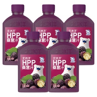 北冰洋100%桑葚汁非浓缩还原HPP桑葚汁鲜榨果汁饮料300ml*5瓶