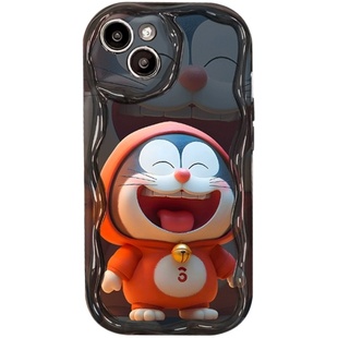 可爱叮当适用opporeno15/14PRO/13/12手机壳findx9pro/x8/7全包a6GT/A5活力版新款realme真我GTneo情侣保护套