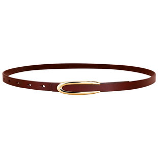 腰带女细真皮头层牛皮红色本命年皮带时尚装饰配裙子牛仔裤带正品