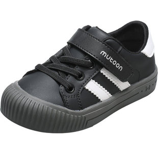 牧童幼小稳步鞋春秋男童软底帆布宝宝鞋幼儿园室内鞋黑白女童鞋子