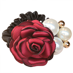 日常发饰韩国头饰皮筋发圈网红扎头绳女简约气质优雅发绳饰品头花