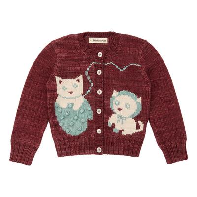 5Z Little现货 Misha Puff FW25儿童女宝小猫开衫半裙发带包包