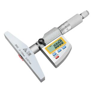 日本三量防水数显深度千分尺0.001mm高精度数显深度尺螺旋测微仪