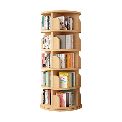 实木儿童旋转书架落地置物架定制