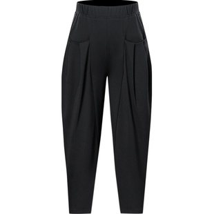 布琳达女裤时尚休闲七分裤女夏薄款宽松显瘦小脚裤韩版哈伦萝卜裤