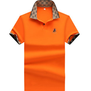 高端正品保罗丝光棉男士Polo衫男款短袖男t恤纯棉大码半袖体恤夏T